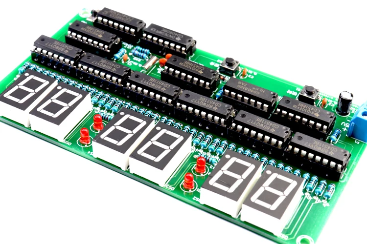 diy electronic kit set 6 bit digital circuit clock production kit Skill contest training materials