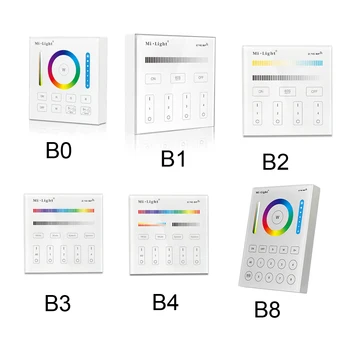 

Milight B0 B1 B2 B3 B4 B8 4-Zone 8 Zone 2.4GHz Wireless WIFI Touch Panel Dimmer RGBW RGB + CCT rgb LED Smart Remote Controller