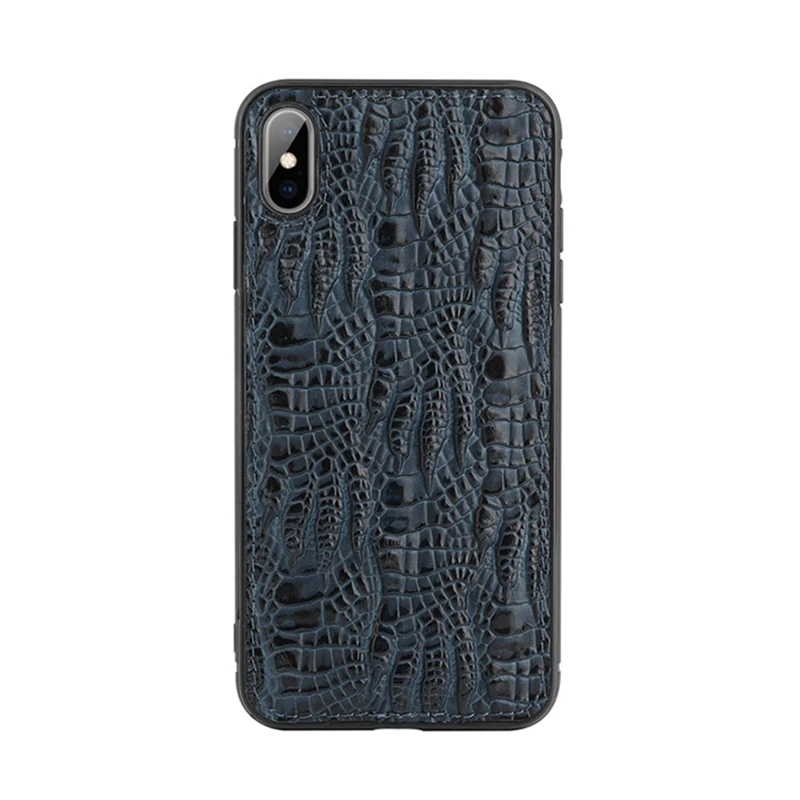 02 Обувь из натуральной кожи крокодила, чехол для телефона с узором для iPhone X XS XR XS Max 8 плюс 8 7 Plus iPhone 7 iPhone 6S Plus iPhone 6S 6 Plus 6S воловья кожа чехол для телефона - Цвет: 02