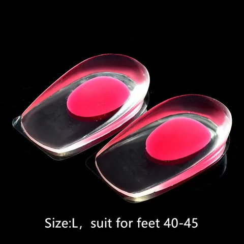 Pair Men Women Silicon Gel Heel Cushion Insoles Soles Relieve Foot Pain Protectors Spur Support Shoe Pad High Heel Inserts