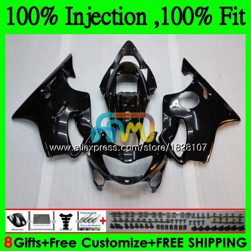OEM для HONDA CBR600 F 4 CBR 600 FS F4 99 00 140BS.48 600F4 600CC CBR600F4 глянцевый черный 1999 2000 обтекатель |