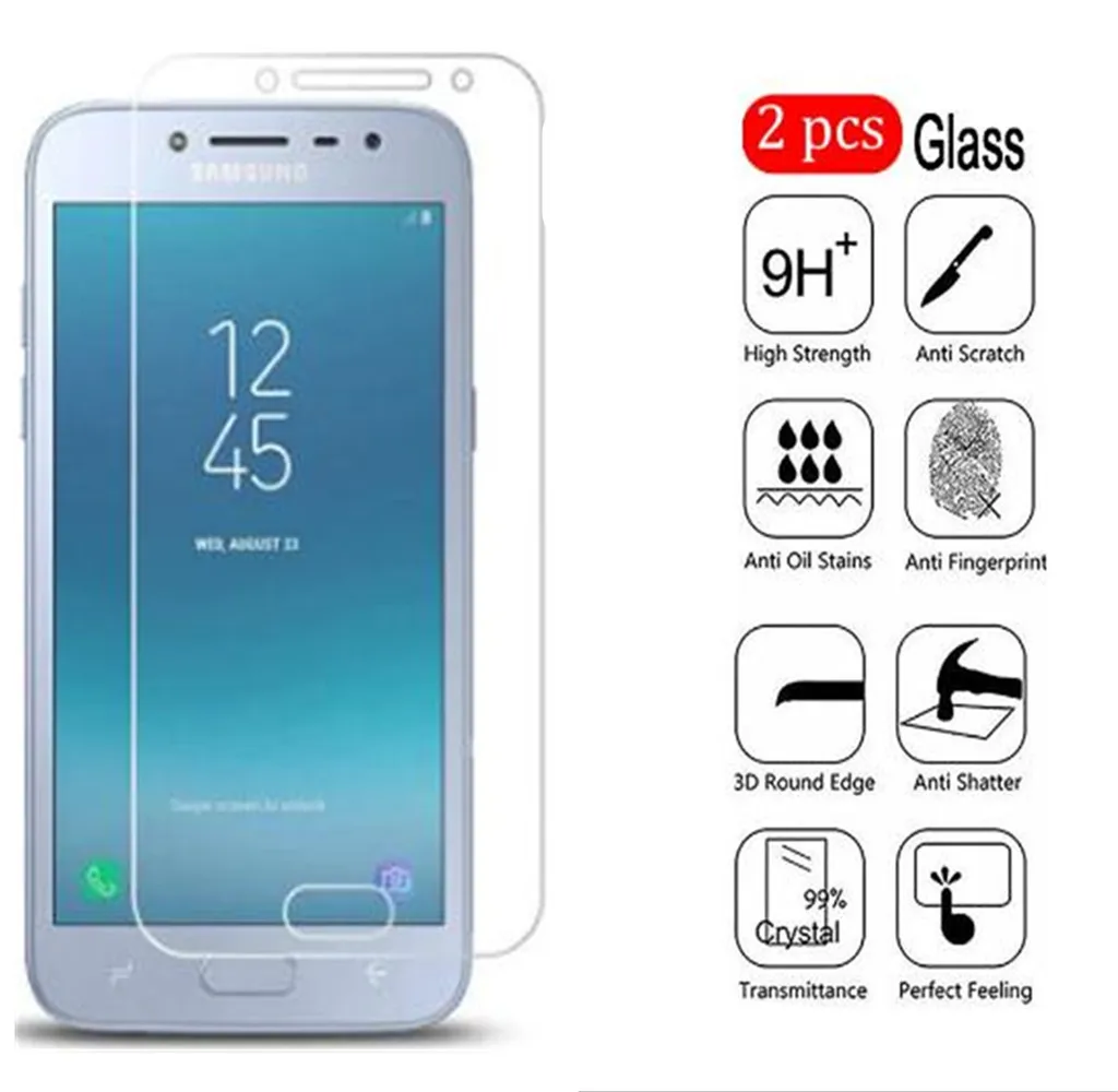 9H 2.5D Protective Glass For Samsung Galaxy J2 2018 Screen Protector Pro Tempered On J250 F G M DS | Мобильные телефоны и