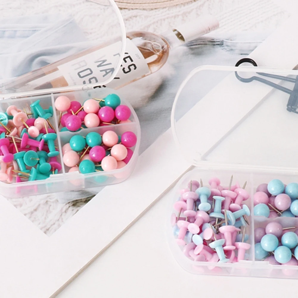 

1 Box Creative Candy Colorful Map Tacks Push Pins Wall Bulletin Boards Thumb Tacks Decorative for Cork Board Home Office
