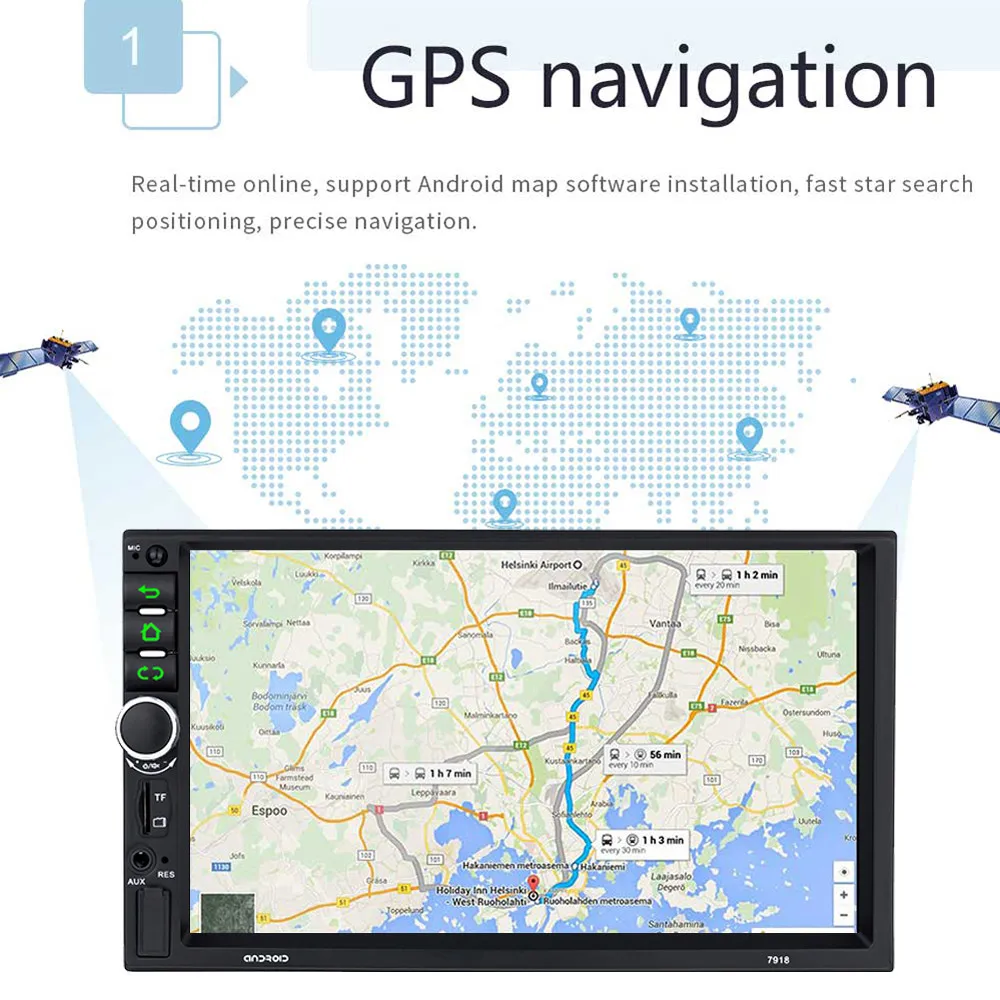 2 Din Android 9 1 автомобильное радио стерео аудио GPS навигация Wifi 7 ''универсальный