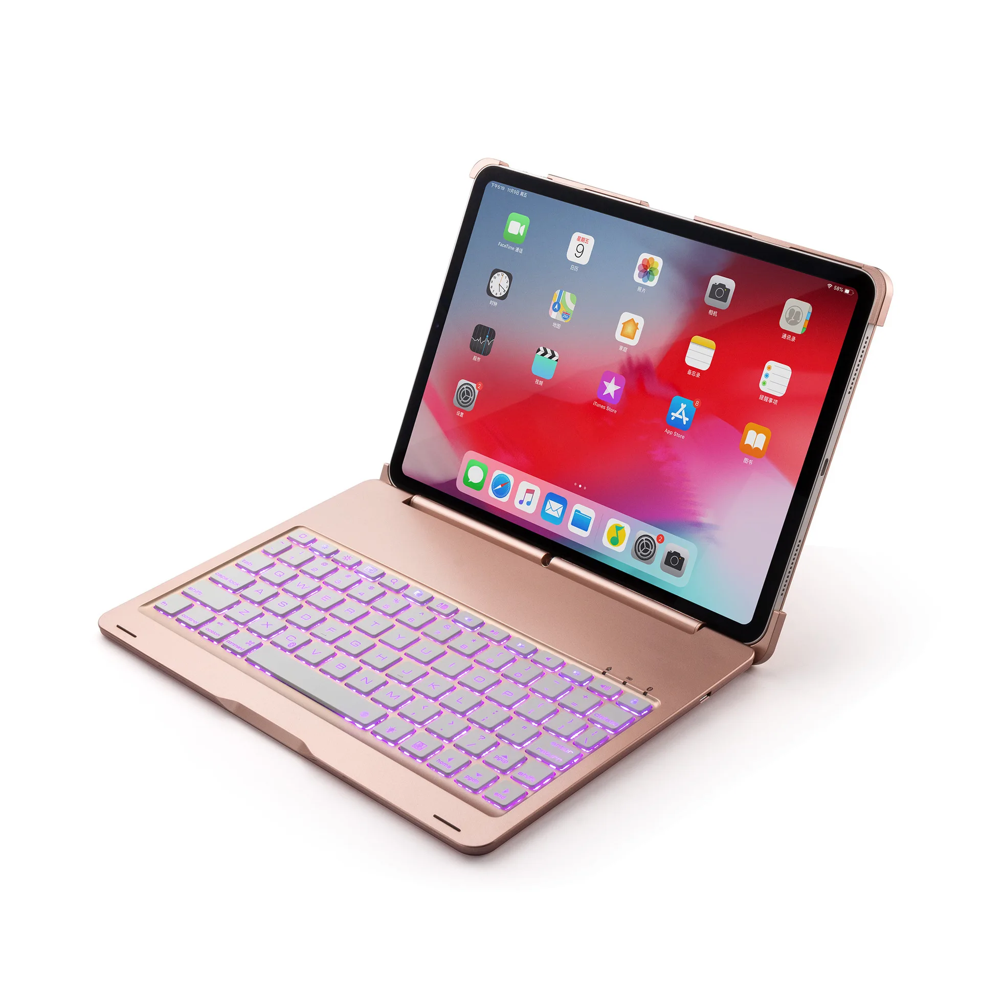 

New Style iPad Pro11 Tablet PC Bluetooth Keyboard Colorful Backlight Wireless Keyboard Protective Case iPad Keyboard