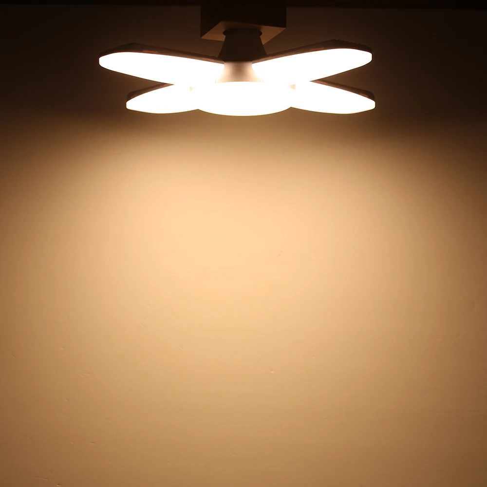 60W E27 Led Bulb Deformable Lamp Garage light LED 3000-6500K Home Lighting High Intensity Parking Warehouse Industrial - Испускаемый цвет: Тёплый белый