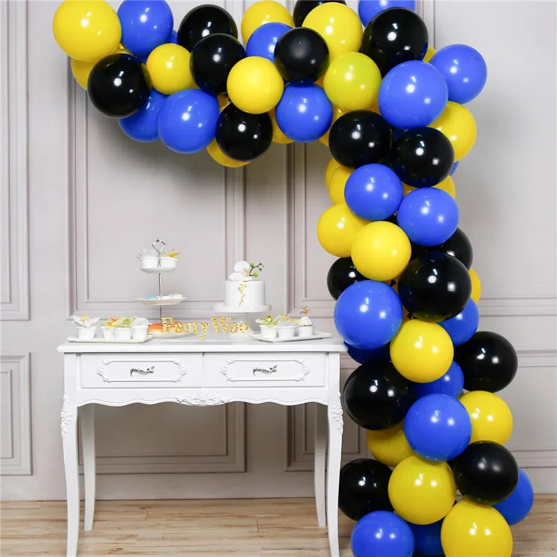 80 шт. DIY воздушный Шар АРКА комплект гирлянды черно белые синие латексные