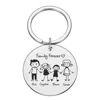 Family Gifts Love Keychain Customized Name Keyring Personalized Pets Engraved Gifts for Parents Children Present Bag Key Chain ► Photo 3/6