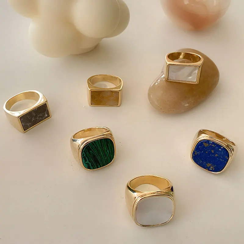

Geometric Party Jewelry Simple Gift Finger Decoration Finger Ring Women Personality Vintage Alloy Engagement Ring Female