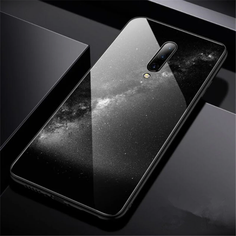 Роскошный чехол из закаленного стекла для OnePlus 7 Pro ТПУ стекло с мягкими краями