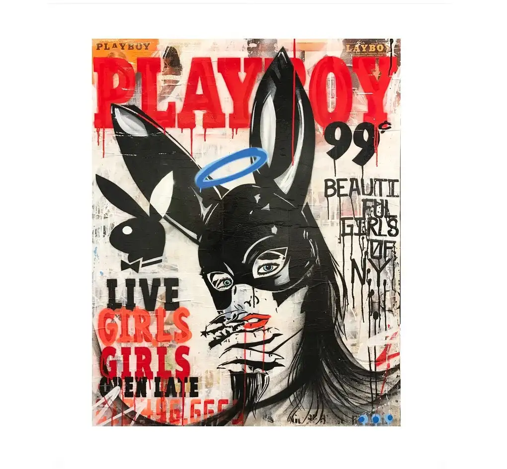 Colorful Graffiti Art Playboy Wall Art Canvas Painting,no Frame