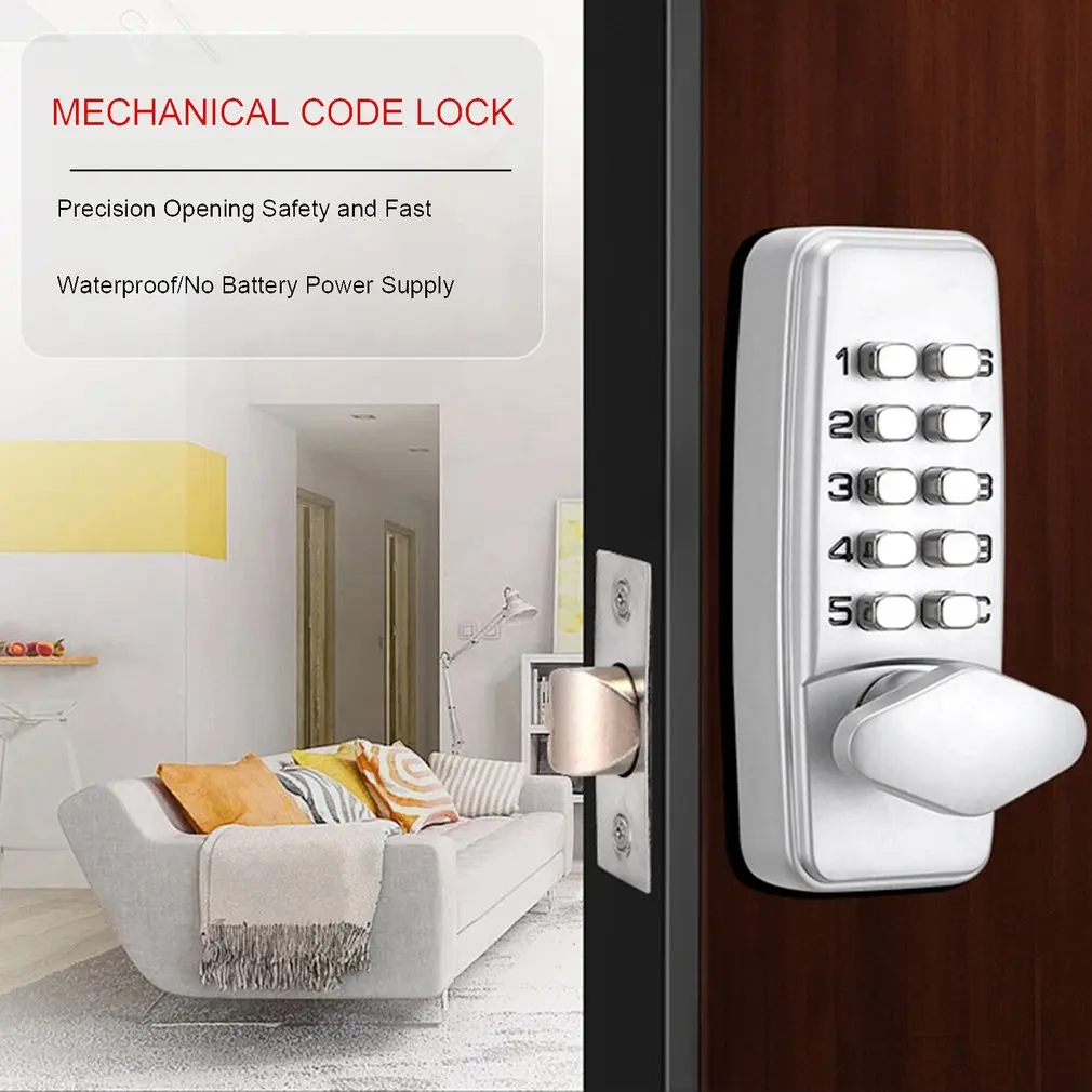 Цифровой пароль дверной замок механический код без ключа дверной замок водонепроницаемый поколение пароль электронный замок