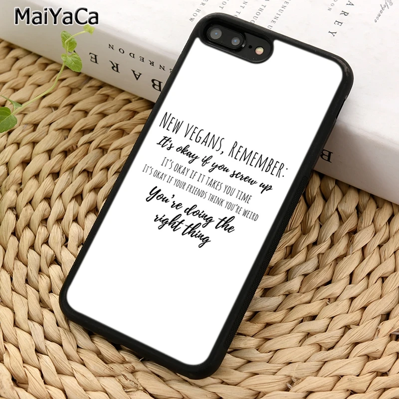 MaiYaCa веганская цитата Veganism чехол для телефона iPhone 5 6 7 8 plus 11 12 13 Pro X XR XS Max Samsung Galaxy S7 S8