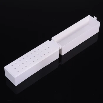 

30 Slots Storage Box For Nail Drill Bits Files Holder Container Drill Bit Stand Display Box Organizer Container Manicure