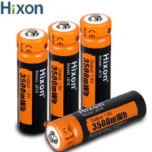 4Pc 3500mWh 1.5V Aa Lithium Oplaadbare Batterij, Constante Hoge Efficiency Output 1200 Cycli. Aparte Oplader Aankoop