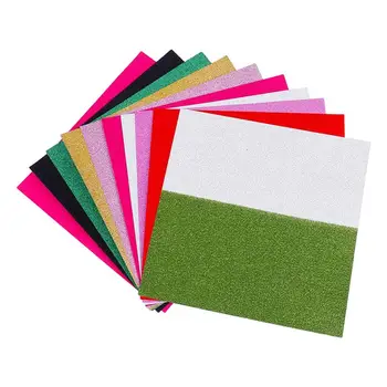 

100Pcs 1Set Beautiful Card Making Props Handmade Glitter Paper (Colorful)