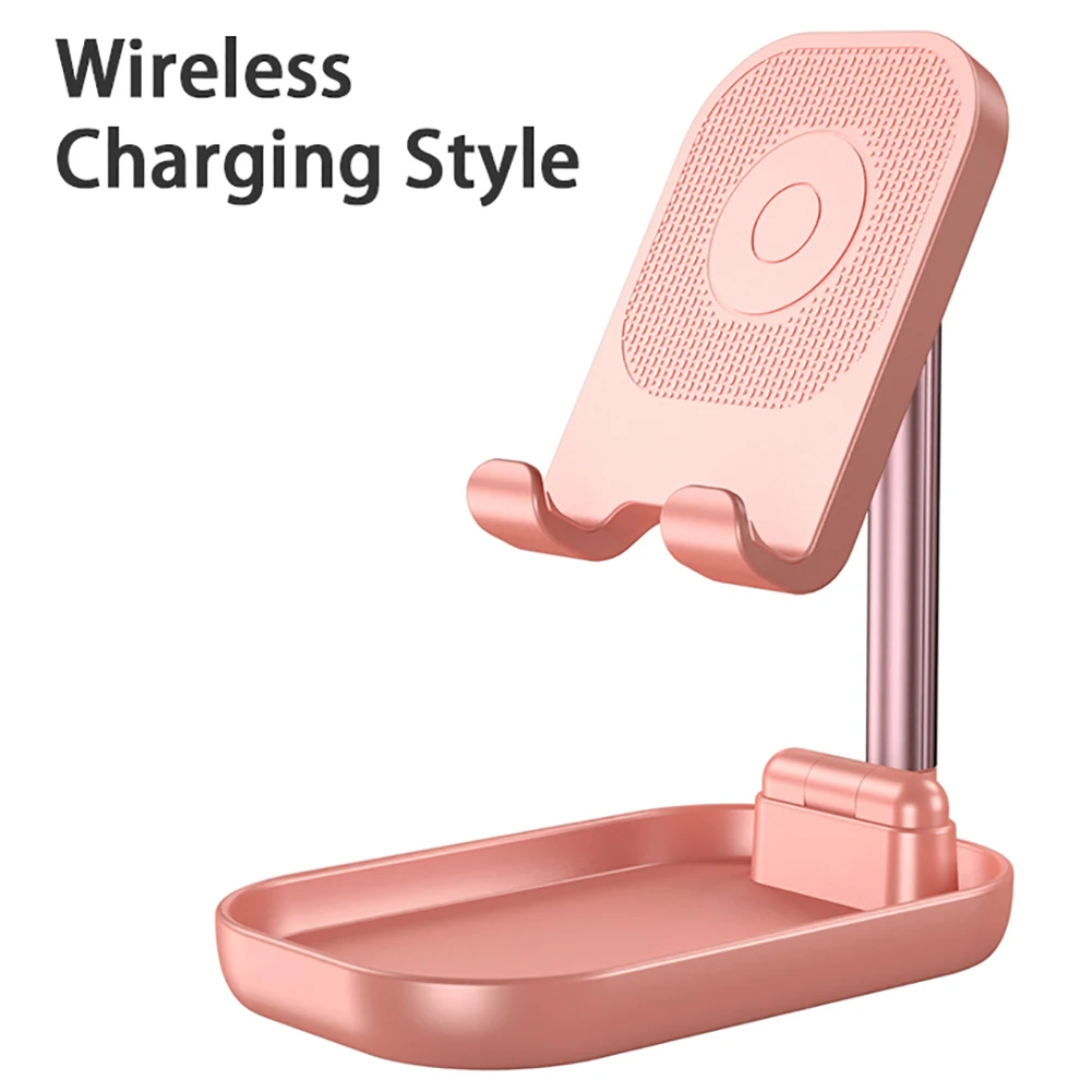 

Adjustable Desktop Phone Bracket Wireless Charging Charger Portable Folding Telescopic Tablet Mobile Phone Stand Holder New