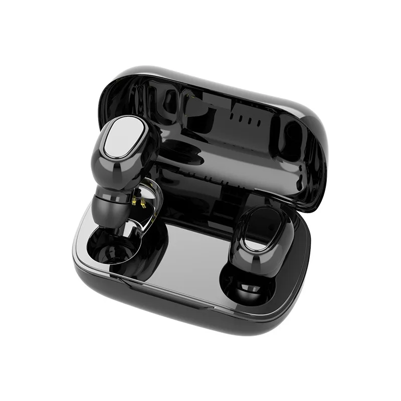 Free shipping 5 0 Bluetooth headset Mini stereo Binaural call Portable charging box Automatic pairing Smart chip HD call