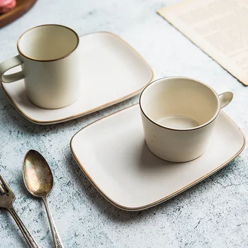

Minimalist Nordic Cup Solid High Quality Modern Ceramic Cup Creative with Spoon Tazas De Cafe Office Coffee Tea Cup SC MM60BYD