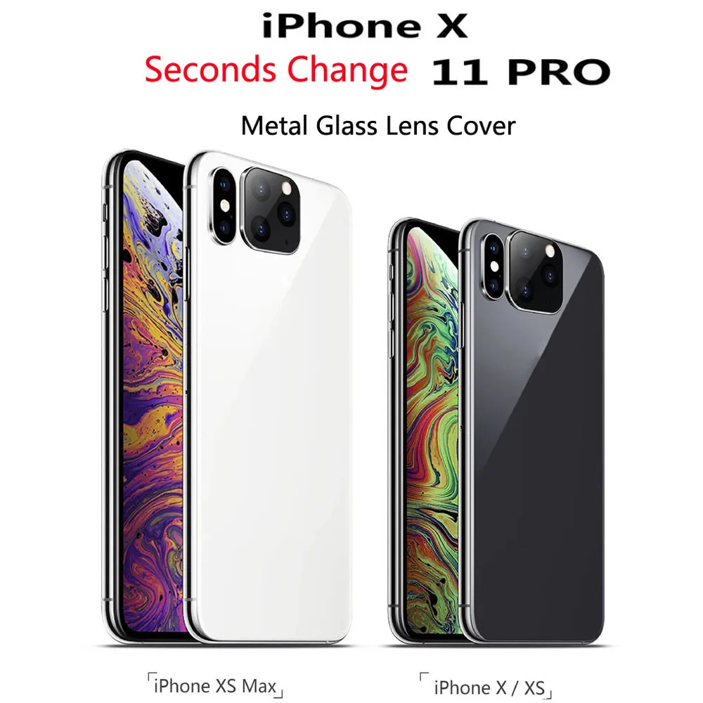  1/2 stücke Für iPhone X XS MAX Sekunden Ändern Für iPhone 11 11 Pro 11 Pro Max Kamera Objektiv Bild