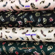 Перо печати атласная ткань мягкий креп Шармез измеритель ткани