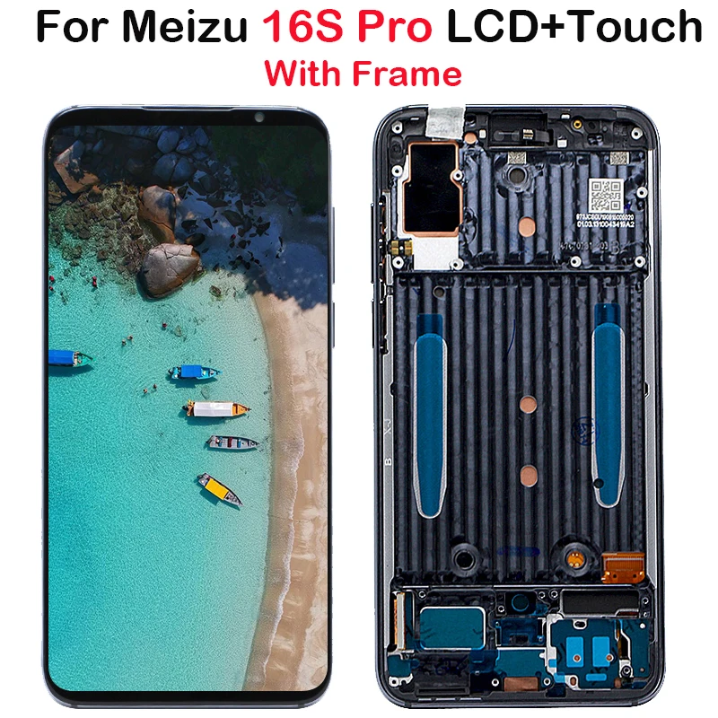 

6.2" Original LCD+Frame For Meizu 16S Pro LCD Display Touch Screen Digitizer Assembly For Meizu 16s Pro Display Replacement