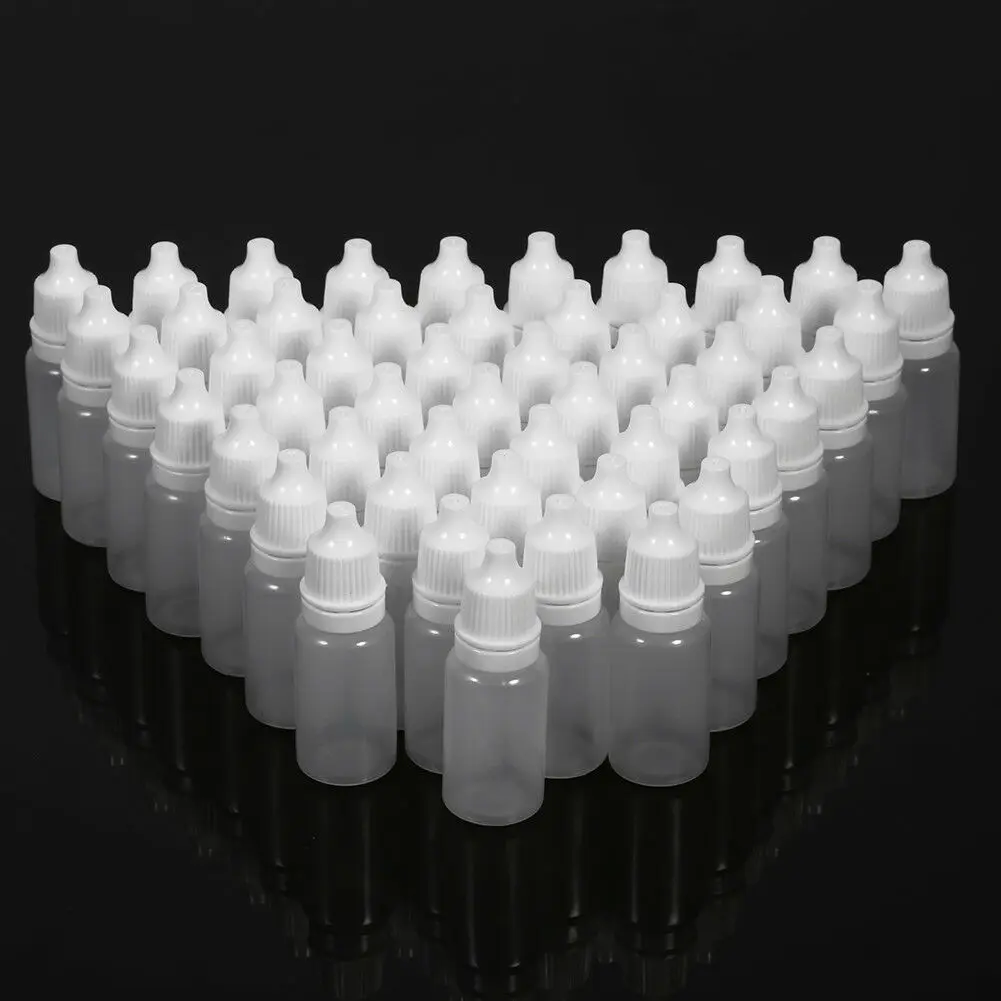 

10pcs 10ml Soft LDPE Plastic Empty Squeeze Eye Drops Juice E-Liquid Dropper Bottles with 10 bottles of 2 funnels Container