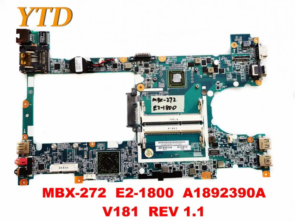 Оригинальная материнская плата для ноутбука SONY MBX-272 A1892390A V181 REV E2-1800