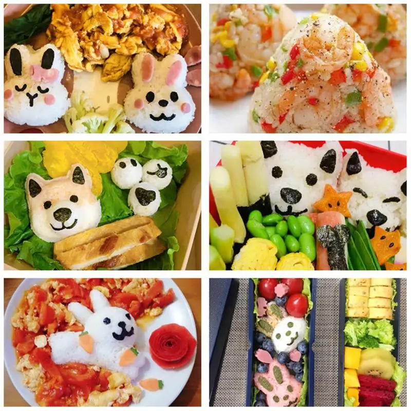 Симпатичный кот рисовый онигири мяч суши форма Декор сэндвич DIY Bento аксессуар