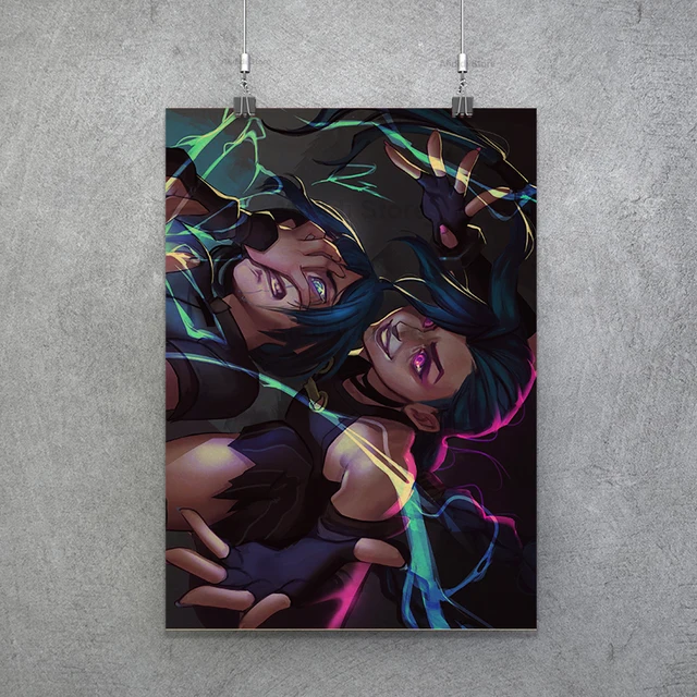Popular TV Show Arcane Kraft Paper Poster Vi Viktor Jayce Jinx Home Decor Study Bedroom Bar Cafe Wall Paintings Stickers Posters Poster