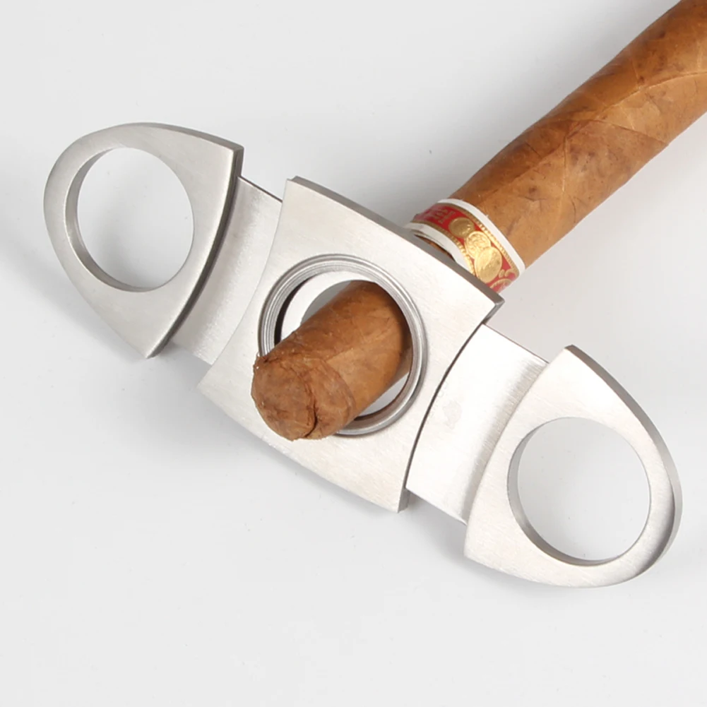 COHIBA резак для сигар из нержавеющей стали карманный для резки табака металлический нож для сигарет Zigarre кубинский курительный Гильотинный Резак для сигар