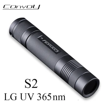 

Ultraviolet Flashlight Convoy S2 LG UV 365nm Light 7135*5 One 100% Mode Mini Linterna LED Lanterna Violet Lamp 18650 Flash Light