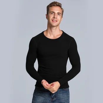 

Winter thermal underwear men Long john tops T shirts warm fleece man undershirts lingerie singlet Leisure male sleepwear