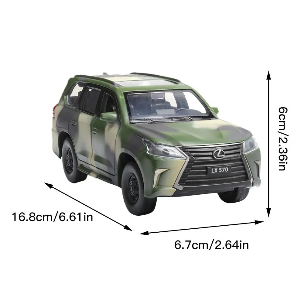 1:32 LX570 сплава отступить модели автомобиля игрушка со звуком светильник литой