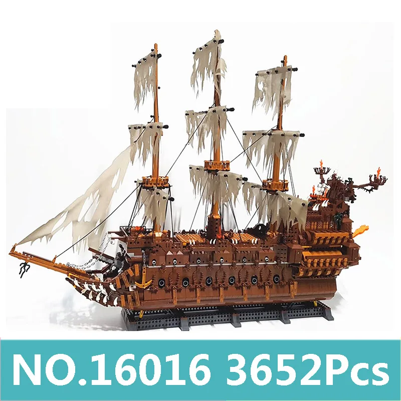

King Bricks 16016 Flying Dutchman Netherlands Ship Lepinblocks Building Blocks Set Toys For Children Birthday Gift Movie Series