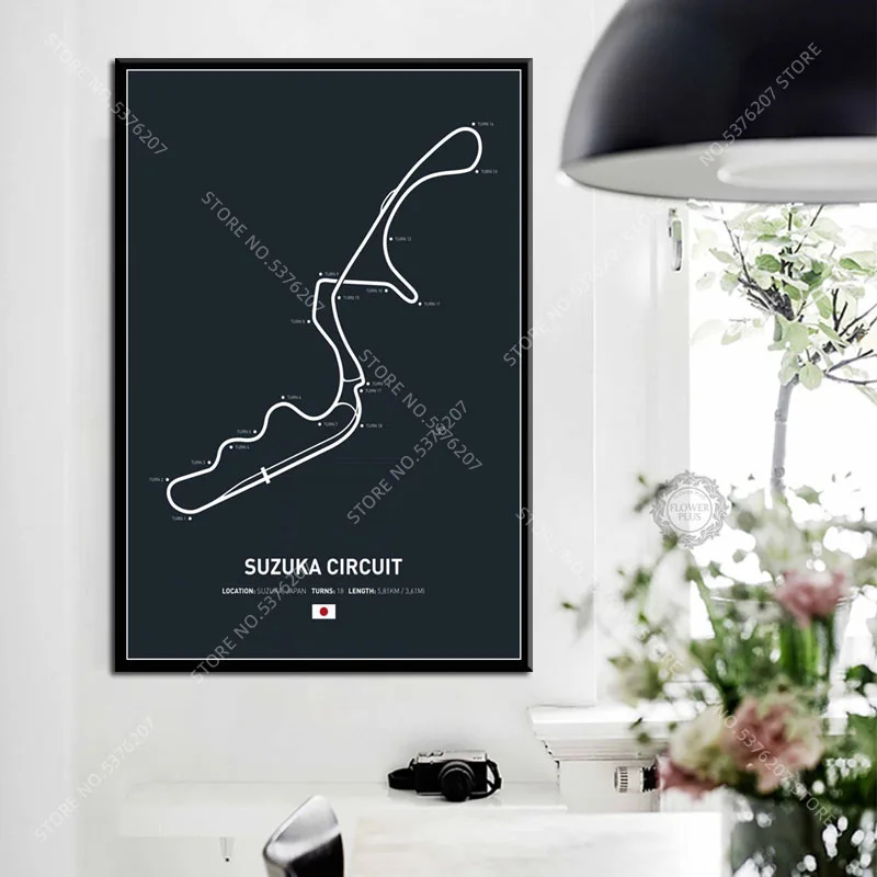 G663 художественный Декор Формула 1 гоночный парк Zandvoort F1 схема трассы настенное