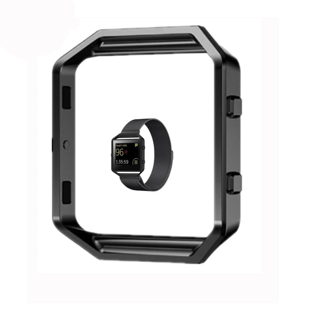 

EIMO Frame Case Cover Shell For Fitbit Blaze Stainless Steel Replacement case Activity Tracker Smart Watch Accessories
