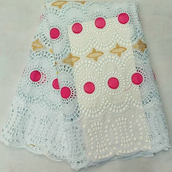 

swiss lace fabric white african lace fabric cotton swiss voile lace in switzerland 5yards nigerian lace fabrics for dress HL-A66