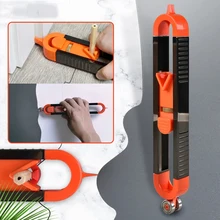 Règle de traçage de profil de forme, duplicateur de jauge de Contour multifonction avec serrure pour carrelage, travail du bois, modèle de copie de mesure