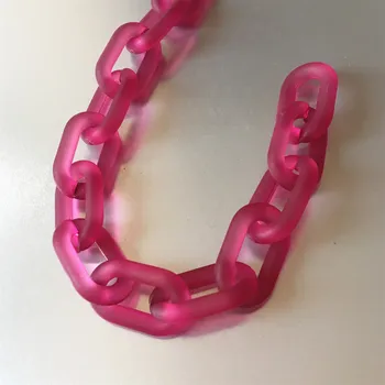 

3feet Matte Wine Red Acrylic Chunky Chain, Translucent Open Plastic Necklace Chain,Open Link,Size 28mmx18mm Freee Shipping