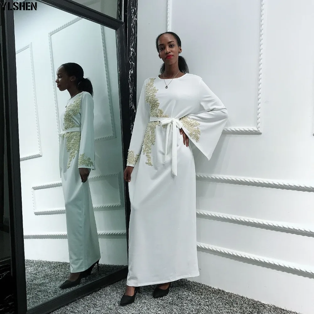2020 Eid Mubarak Abaya Dubai Muslim Dress Women Embroidery Ramadan Robe Kaftan Islamic Clothing African Dresses Abayas for Women 31