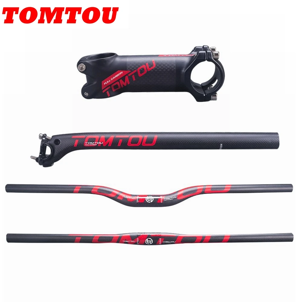TOMTOU горный велосипед MTB комплекты для руля 3K руль из углеродного волокна +