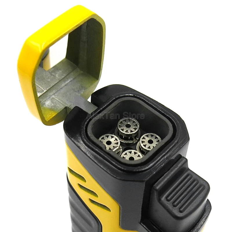 Классическая ветрозащитная металлическая зажигалка COHIBA для сигарет 4 фонарь