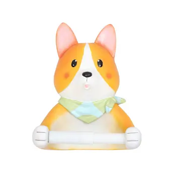 

Wall Mount Paper Towel Holder Cute Cartoon Fawn Animal Paper Towel Rack Bnathroom Free punch Toilet paper Holder Case