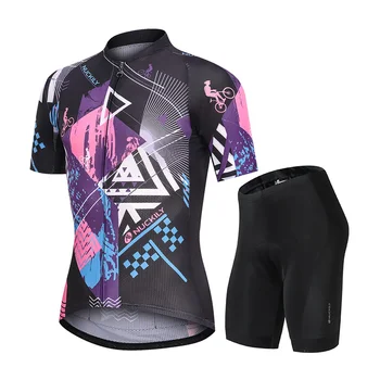 

2020 New Summer fashion Cycling Jersey Set Breathable Team Racing Sport Bicycle Jersey Mens Cycling Clothing Short Bike Jersey