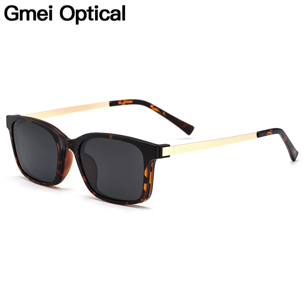 Gmei Optical Classic Women Square Ultem Glasses Frame Ultralight Polarized Clip on Sunglasses Men Myopia Optical Frame HW951