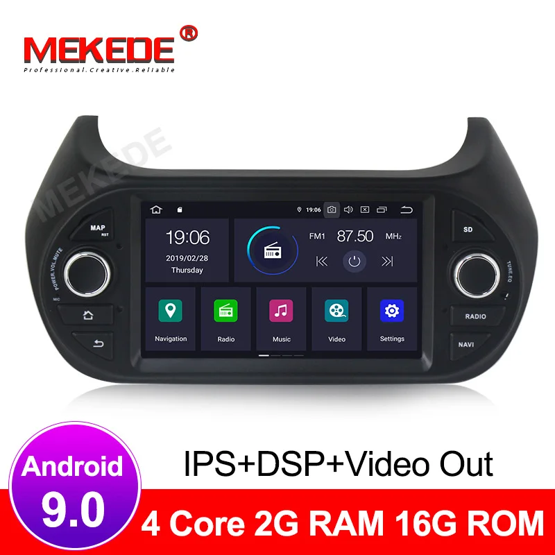IPS DSP Android 9 0 Автомобильный мультимедийный dvd плеер для FIAT/Fiorino/Qubo/Citroen/Nemo/Peugeot/Bipper