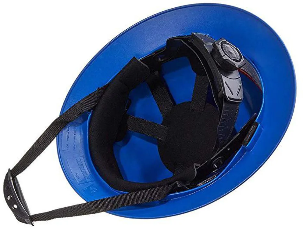 Carbon Fiber Safety Helmet Men Wide Brim Protection Hat Anti-Smashing Anti-Impact Construction Black/blue Safety Hat