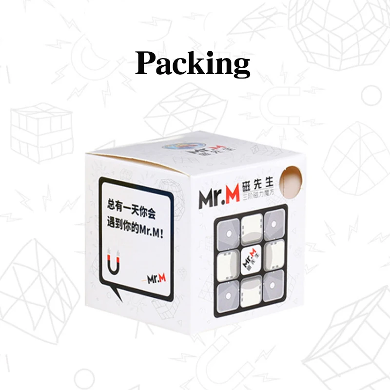 Shengshou г-н. М Магнитный Волшебные кубики 3x3x3 Stickerless 3x3 Скорость-куб, головоломка, развивающие игрушки для профессионального детские игрушки