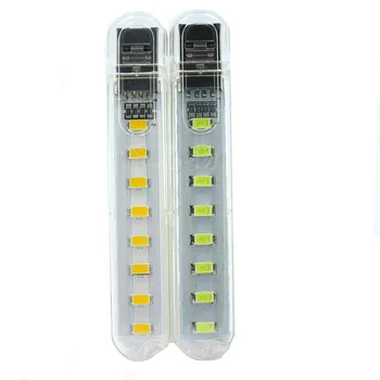 

3LEDs 8LEDs USB LED Book Lights SMD 5630 5730 LED Bulb 5V Power Input White 5000-6500K Warm White 3000-3500K USB Night light